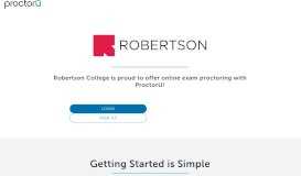 
							         ProctorU Portal | Robertson College								  
							    