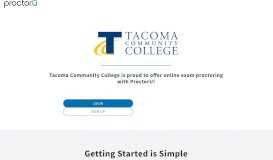 
							         ProctorU Portal | Tacoma Community College								  
							    
