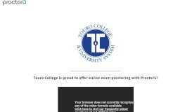 
							         ProctorU Portal | Touro College								  
							    