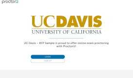 
							         ProctorU Portal | UC Davis – RFP Sample								  
							    