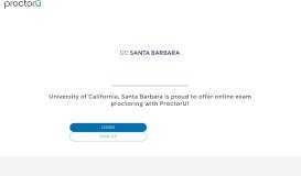 
							         ProctorU Portal | University of California, Santa Barbara								  
							    