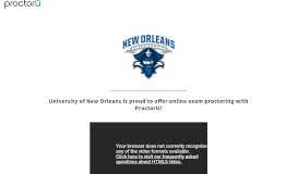 
							         ProctorU Portal | University of New Orleans								  
							    