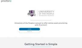 
							         ProctorU Portal | University of the People								  
							    