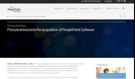 
							         Procura announces the acquisition of PeoplePoint Software | Procura ...								  
							    
