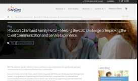 
							         Procura's Client and Family Portal – Meeting the CDC Challenge of ...								  
							    