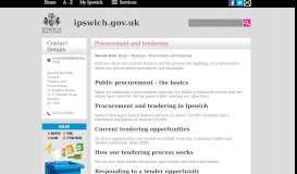 
							         Procurement and tendering | Ipswich Borough Council								  
							    