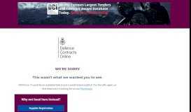 
							         Procurement at the MOD - MOD-DCO - Defence Contracts Online								  
							    