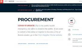 
							         Procurement | Boston.gov								  
							    