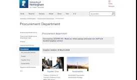 
							         Procurement department - The University of Nottingham								  
							    