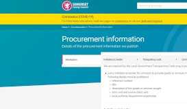 
							         Procurement information - Somerset .GOV								  
							    