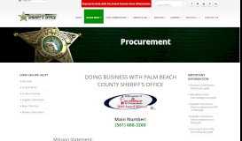 
							         Procurement - Palm Beach County Sheriff's Office								  
							    