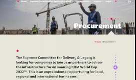
							         Procurement : Supreme Committee for Delivery & Legacy								  
							    