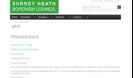 
							         Procurement | SURREY HEATH								  
							    