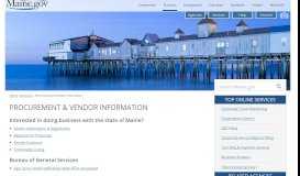
							         Procurement & Vendor Information - Maine.gov								  
							    