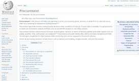 
							         Procurement - Wikipedia								  
							    