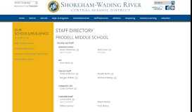 
							         Prodell Middle School - Shoreham-Wading River Central School District								  
							    