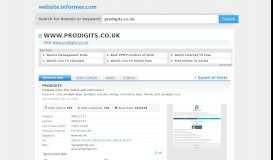 
							         prodigits.co.uk at Website Informer. PRODIGITS. Visit ...								  
							    
