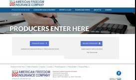 
							         Producers Enter Here | American Freedom Insurance Company								  
							    