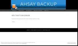 
							         Product – AhsayOBM | Ahsay Backup								  
							    