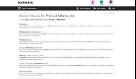 
							         Product Champions - Find Answers - Kohl's								  
							    