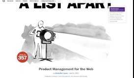 
							         Product Management for the Web – A List Apart								  
							    