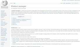 
							         Product manager - Wikipedia								  
							    