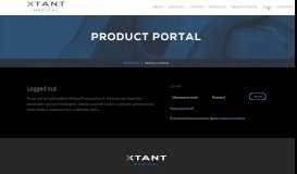 
							         Product Portal - Xtant Medical								  
							    