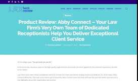 
							         Product Review: Abby Connect - Your Law Firm's Very Own Team of ...								  
							    