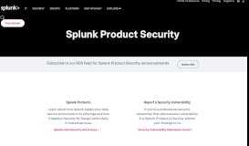 
							         Product Security Portal - Splunk								  
							    