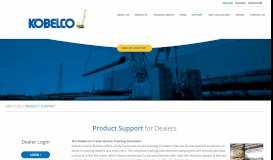
							         Product Support - Kobelco Construction Machinery								  
							    