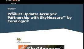 
							         Product Update: AccuLynx Partnership with SkyMeasure™ by ...								  
							    