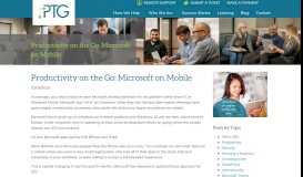 
							         Productivity on the Go: Microsoft on Mobile								  
							    