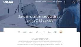 
							         Products: DBS Online Portal - Fast, secure and easy - Liberata								  
							    