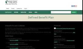 
							         Products | Defined Benefit - MERS | Employee								  
							    