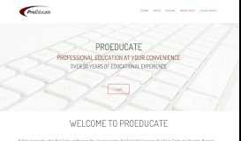 
							         ProEducate – Out of the Classroom, Onto the Web								  
							    