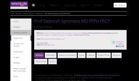 
							         Prof Deborah Symmons MD FFPH FRCP | The University of Manchester								  
							    