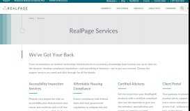 
							         Professional and Technical Service Offerings - RealPage								  
							    
