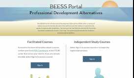 
							         Professional Development Alternatives: BEESS Portal								  
							    