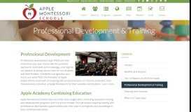 
							         Professional Development & Training - Apple Montessori Schools								  
							    