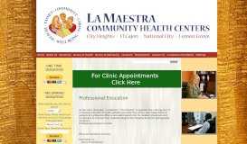 
							         Professional Education - La Maestra Community Health Centers								  
							    