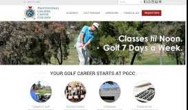 
							         Professional Golfers Career College | Golf College								  
							    