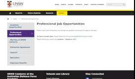 
							         Professional Job Opportunities | UNSW Canberra								  
							    
