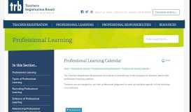 
							         Professional Learning Calendar - Teachers Registration Board of ...								  
							    