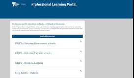 
							         Professional Learning Portal								  
							    