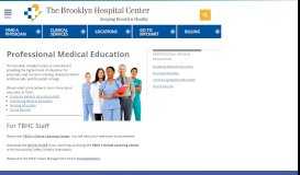 
							         Professional Medical Education | The Brooklyn Hospital Center								  
							    