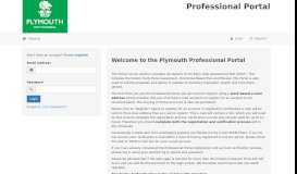 
							         Professional Portal - Plymouth City Council								  
							    