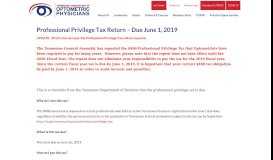 
							         Professional Privilege Tax Return - Due June 1, 2019 ...								  
							    