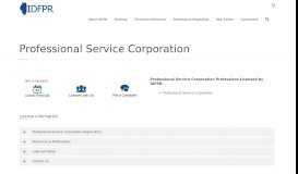 
							         Professional Service Corporation - State of Illinois | Department of ...								  
							    