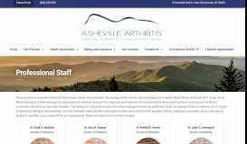 
							         Professional Staff – Asheville Arthritis								  
							    