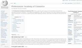 
							         Professionals' Academy of Commerce - Wikipedia								  
							    